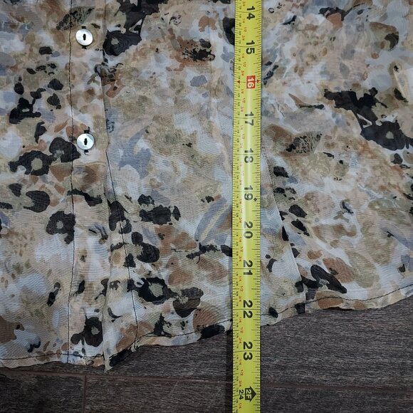 Nicola Woman Sheer Blouse with Ruffled Sleeves and Crinkle Tank Set Small - Picture 9 of 10